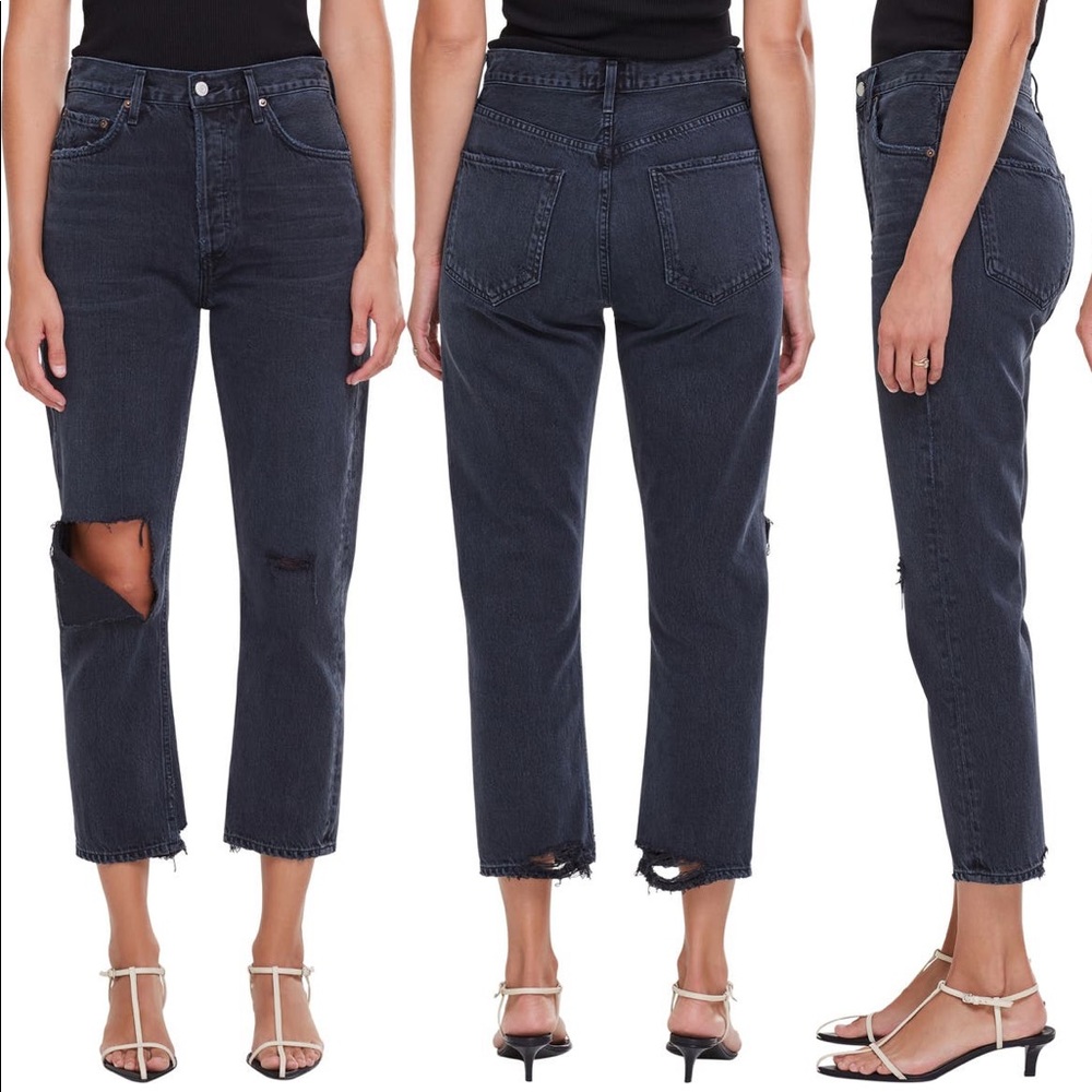 AGOLDE Riley Ripped Crop Jeans - Picture 8 of 10